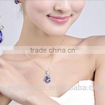 Women's Rhinestone Chain Crystal Pendent Necklace Waterdrop Jewelry Xmas Christmas Gift photo-3