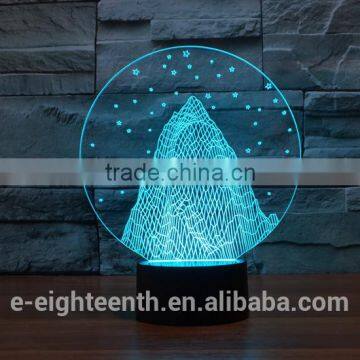 OEM factory price touch panel 3D acrylic led night lights 3D illusion light for Xmas gift