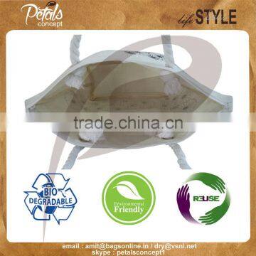 India Factory Cheap Wholesale Handled Custom Printing Jute Beach Tote Bag photo-5