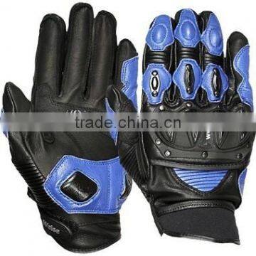Professional High Quality Leather Motorbike Gloves , Pakistan Sialkot