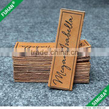 Custom Embossed Sew On Jeans Leather Patch Label photo-4