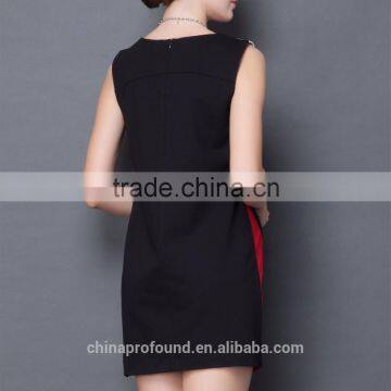 Fashion Design Lady Women's New Dresses Latest Fashion Dresses Contrast Color Style photo-2