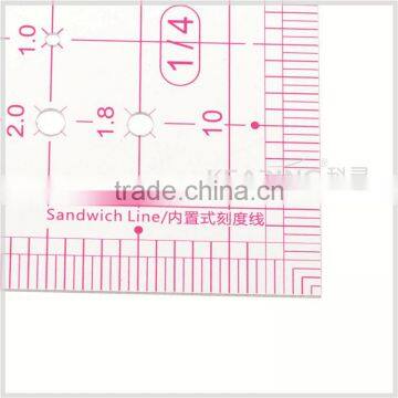 Kearing Transparent Plastic Rulers 1:4 Sandwich Printing Line Scale Rulers for Architect Designer #8514 photo-6