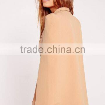 Women Chic Nude Cape Blazer Fashion Deisgn Cheap Price photo-4