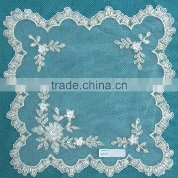 Wholesale french fashion design embroidery hand bead pearls flower table cloth