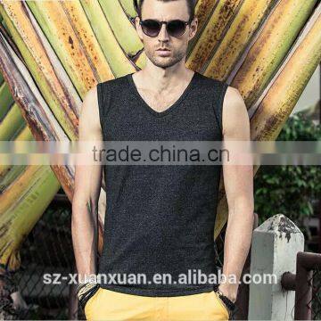 2016 Cheap Wholesale 100% Cotton Sports Vest Men photo-3