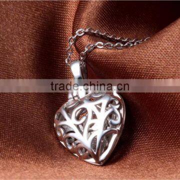2017 Elaborate Hollow Out Design 925 Sterling Silver Jewelry Heart Shaped Pendant