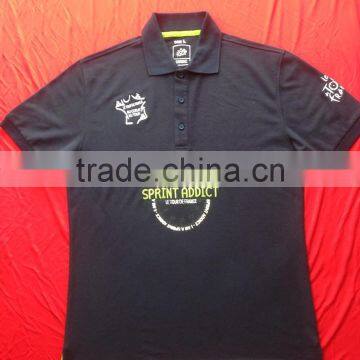 High Quality of Custom Polo Shirt, 100% Cotton Pique, Printing and Embroidery photo-2