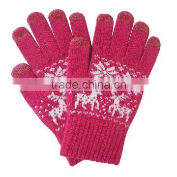 Fashion Jacquard Touch Screen Gloves Phone Gloves