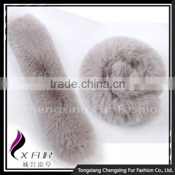 CX-A-06 Fashion Rex Rabbit Fur Slap On Fur Cuff / Bracelets photo-2
