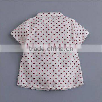 2017 Wholesale Children Boutique Clothing Ploka Shirts and Pants New Fashion Kids Clothes Set