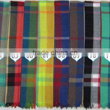 Fashion classic viscose plaid popular scarf