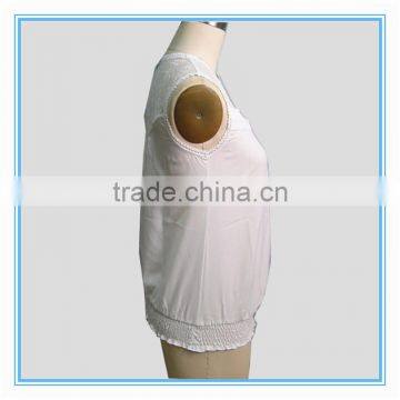 2016Fashion White Lace Summer Chiffon Ladies Vest photo-3