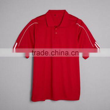 3 Strip Sleeve Moisture Polo Company Workers Uniform Custom Logo Heat Sealed on Back of Neck 100% Polyester Pique Mens Polo Whol photo-5