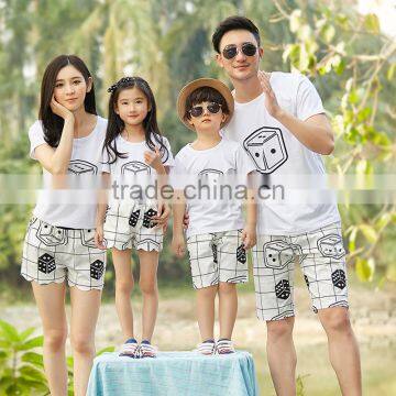 Casual wears family matching clothing stripe t shirt family set clothes