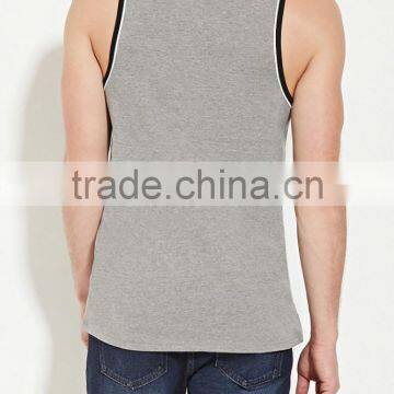 Men's Muscle Plain Gray Tank Tops Wholesale photo-3