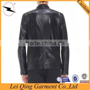 Latest Fashion Design Black Leather Men Winter Coat Fur Clothing Men Coat photo-6
