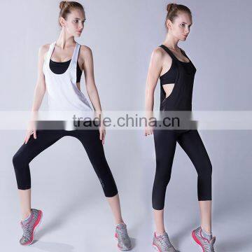Summer Yoga Vest Sleeveless Solid Color Looser Gym Sport Shirts Women Fitness Gym Tank Tops photo-2