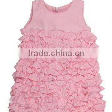 GIRLS PINK RUFFLE DRESS
