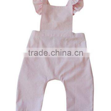 Cotton Candy Pink Bay Overalls Ruffles Romper Kids 100% Cotton Bubble photo-3