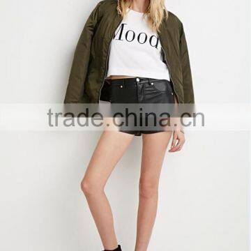 100% Cotton Crew Neck Cropped Cut Graphic Tee Women Custom T-shirt photo-6