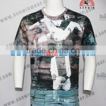Wholesale Custom Simple design sublimation Print t shirt