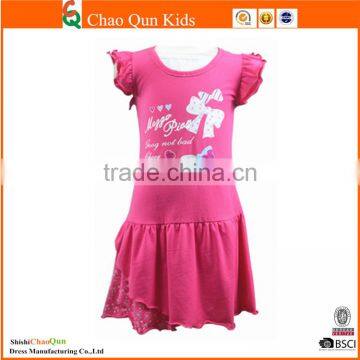 New arrival oem china factory kids firl fashion dress in breathable material