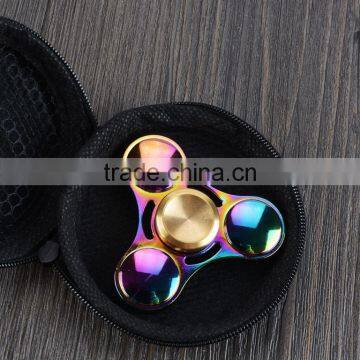 Manufacturers of New Metal Zinc Alloy Rotating Toys UFO Triangular Leaf Finger Gyro Glowing Fingertips Gyro photo-6