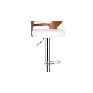 Leather Wooden Bar Stool With Backrest