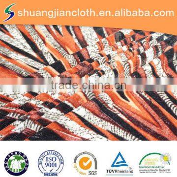 printed spun velvet fabric for curtain/toy/sofa