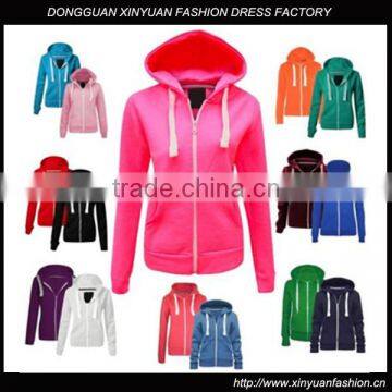 Womens Ladies Plain Hoodies Sweatshirt Hooded Coat wholesale hoodies for women