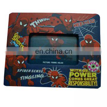 Factory low price spider man led light up plastic paper photo frame for kids