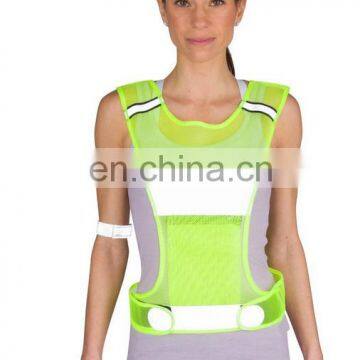 Yellow Lightweight Breathable Mesh Fabric with hook and inner Pocket