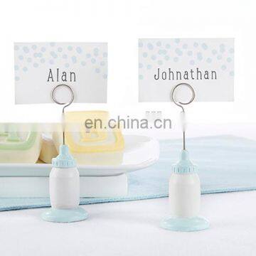 Classic Blue Baby Bottle Place Card Holder newest baby shower favors