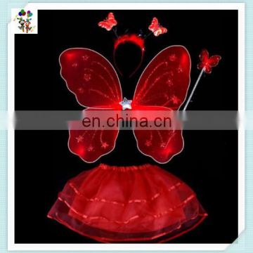 Red Girls Princess Butterfly Fairy Wings Set with Skirts HPC-0849