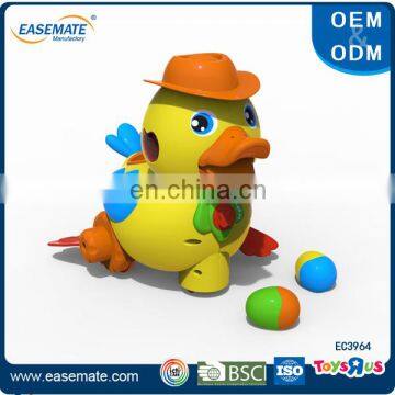 Intelligent gift universal lay egg duck toy with light and music