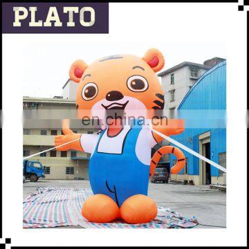 Hot inflatable cartoon tiger stand model for advertising