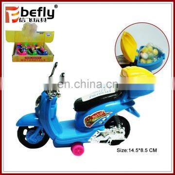 Wholesale small Pull back motorcycle candy filled toys