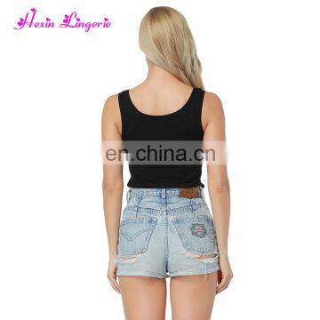 New Style Black Soft Organic Bamboo Hot Girl Sexy Women Cotton Camisole photo-4