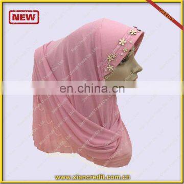 Glitter Beads Hijab Scarf for Arab Muslim Women