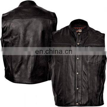 leather vest motorcycle genuine