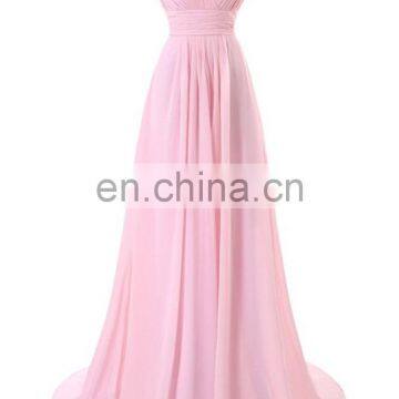 Weddings Bridesmaid Dress Floor Length 2016 Hot Sale V-neck Chiffon Wedding Party Gowns Long Bridesmaid Dresses for Wedding