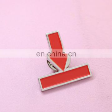 2017 pesonalized printed red arrow security metal badge custom