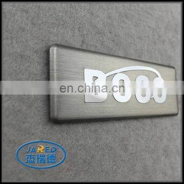 Chinese Suppliers Self Adhesive Custom Name Design Car Metal Brushed and Embossed Aluminum Label photo-4