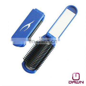 2 in 1 plastic hair brush with compact mirror for men CD-MP505