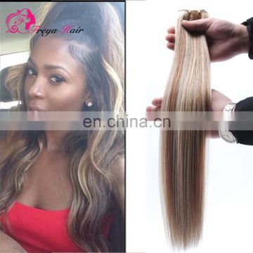 Wholesale virgin hair mixed colored brazilian hair weave