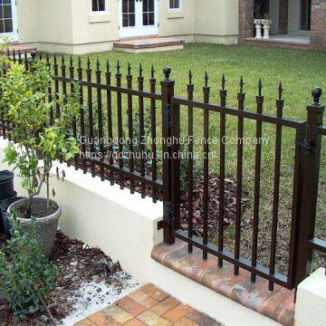 Galvanized steel tube fence panels powder coated yard fencing