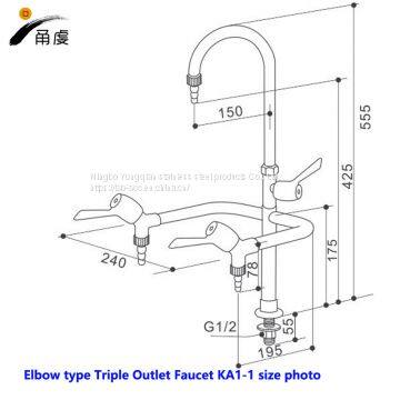 China CDC Laboratory Test Faucets-Triple Outlet Faucet-lab Faucets photo-3
