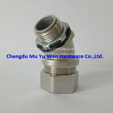 ISO Metric Thead 45 Degree Liquid Tight Flex Metal Conduit Fittings
