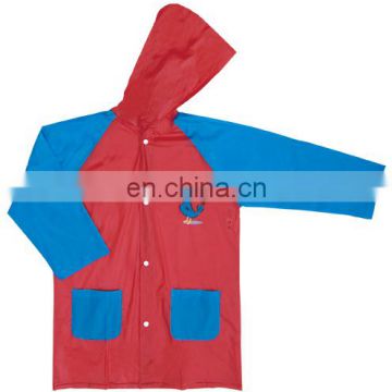 Lovely Waterproof Hooded PVC Kids Children Rainjacket